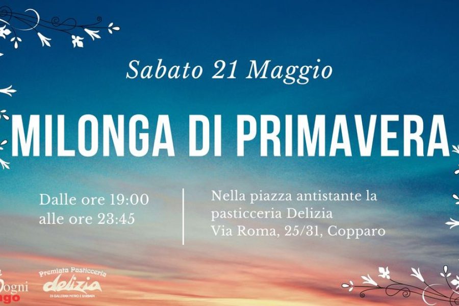 Milonga di primavera alla Pasticceria Delizia di Copparo – evento gratuito